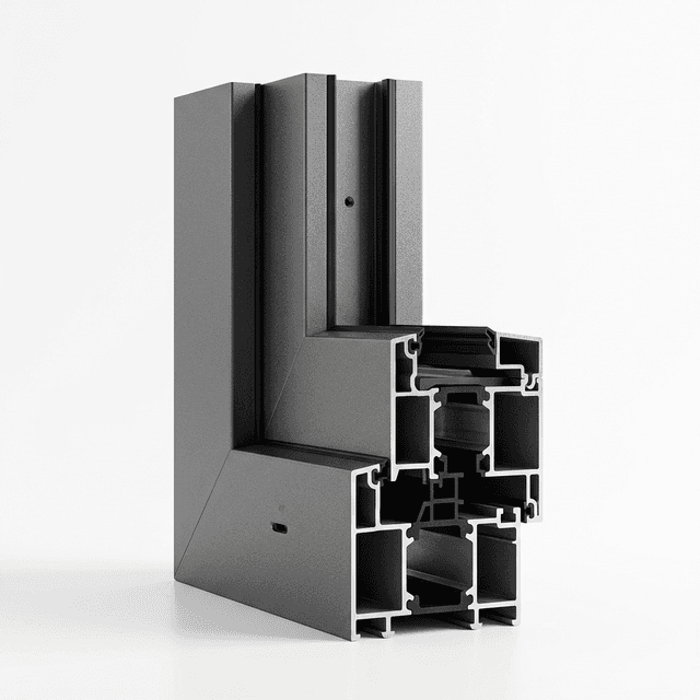 Doorsnede modern aluminium raamprofiel Reynaers