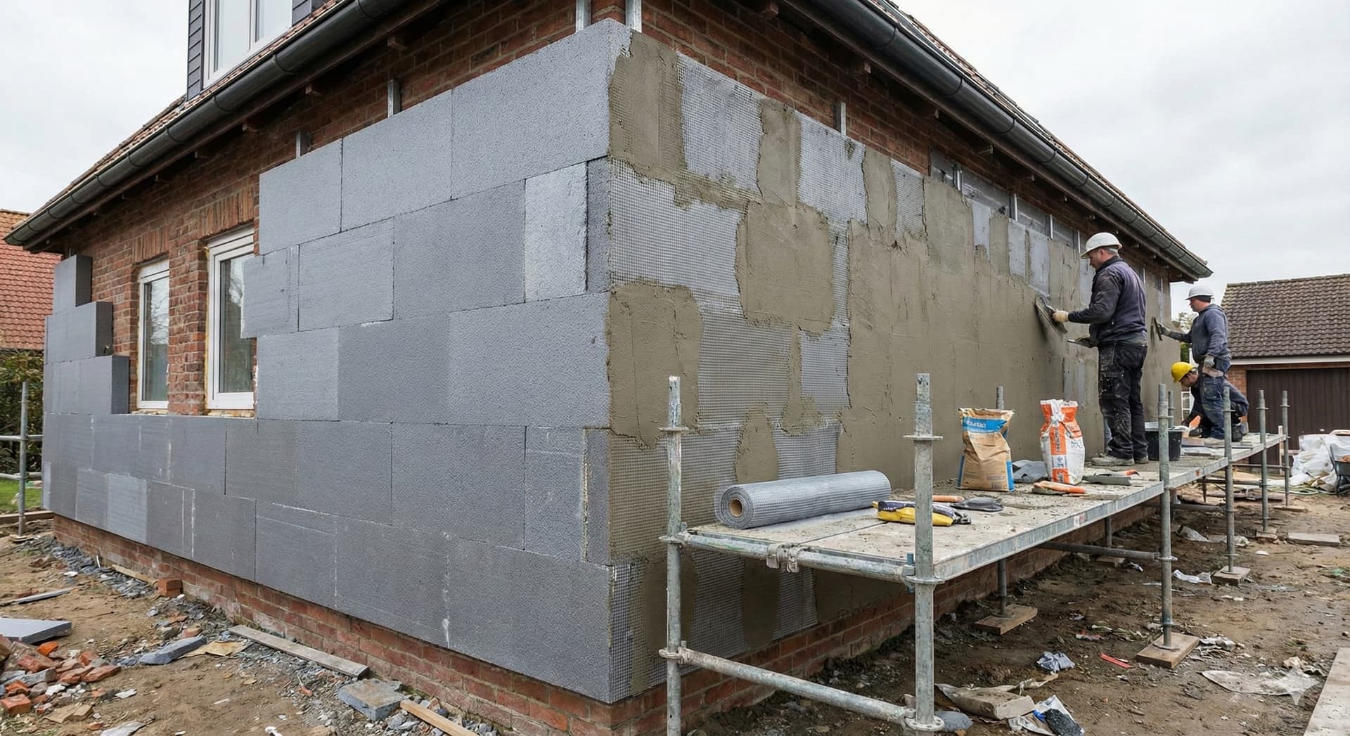 Buitenschilrenovatie bij residentiële woning