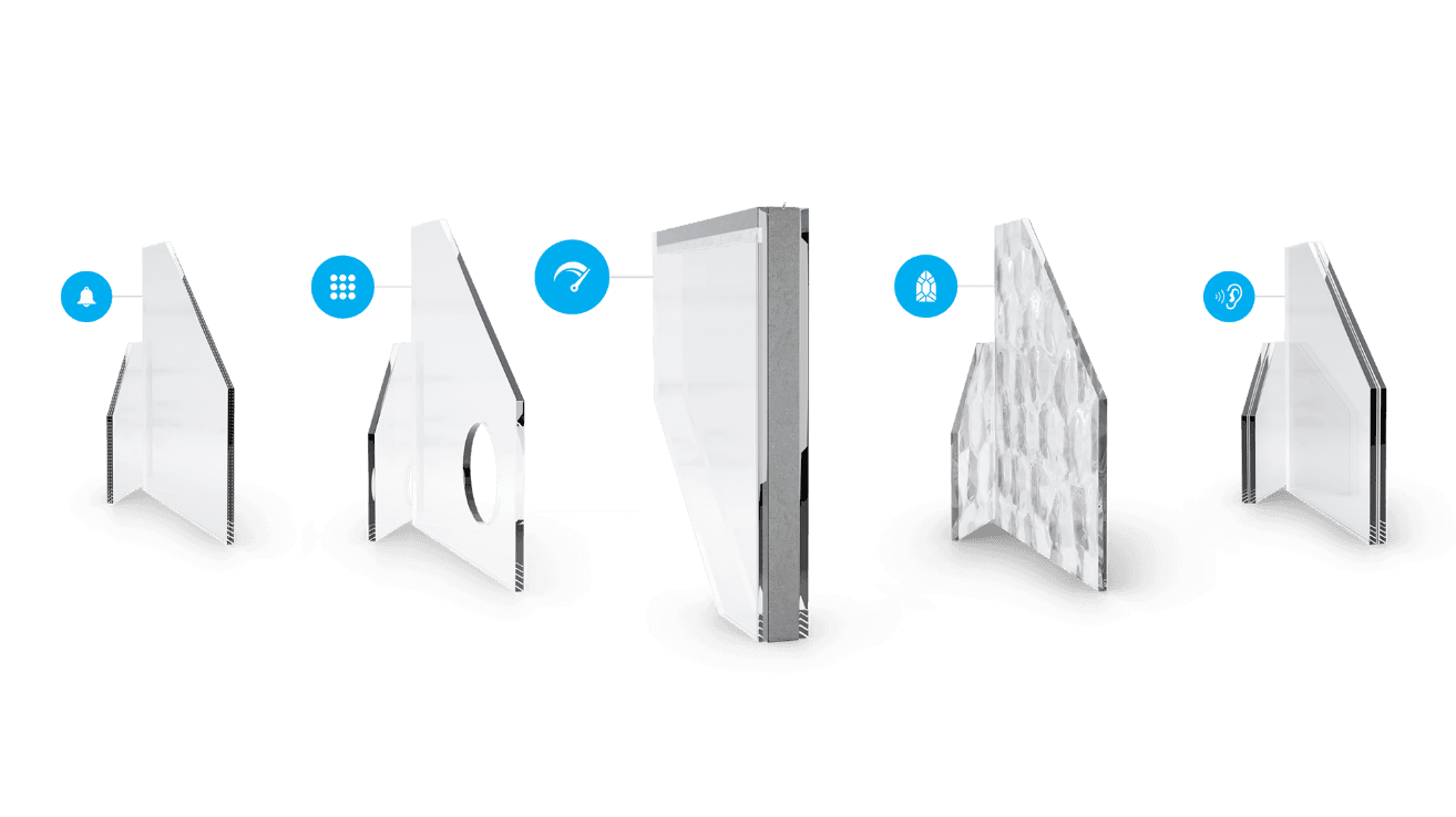 Soorten glas uit het leveranciergamma