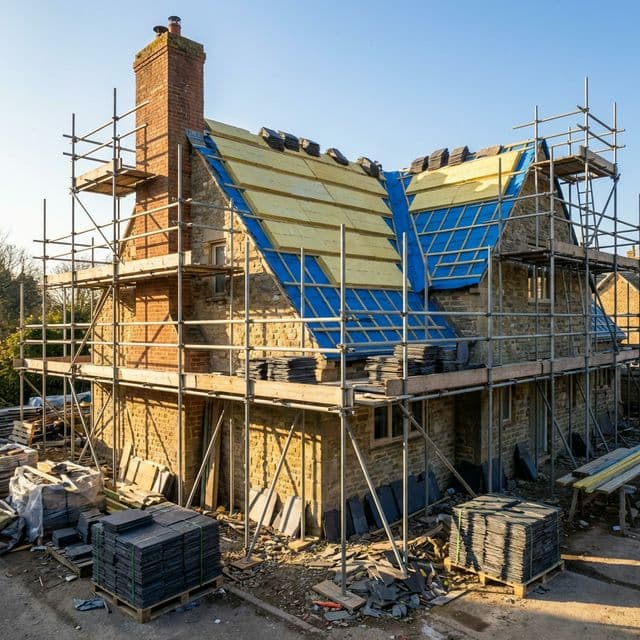Roof Renovation Scaffolding